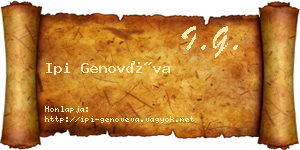 Ipi Genovéva névjegykártya